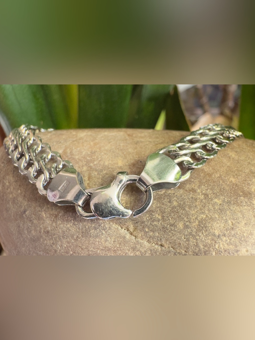 14k white gold link Bracelet